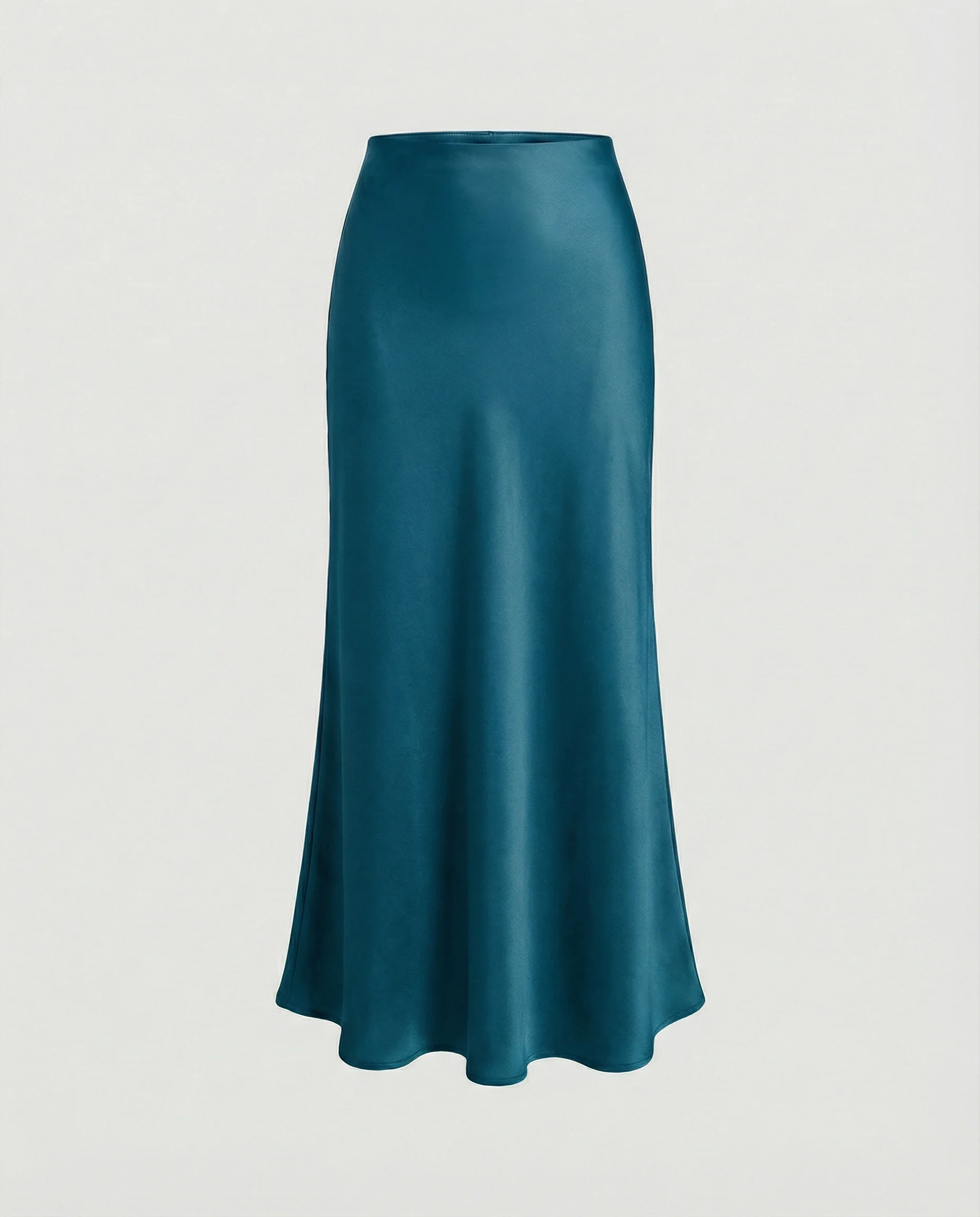 Damen Satin-Midirock mit fließendem Schnitt und hohem Bund Heidi Mode - Image 6
