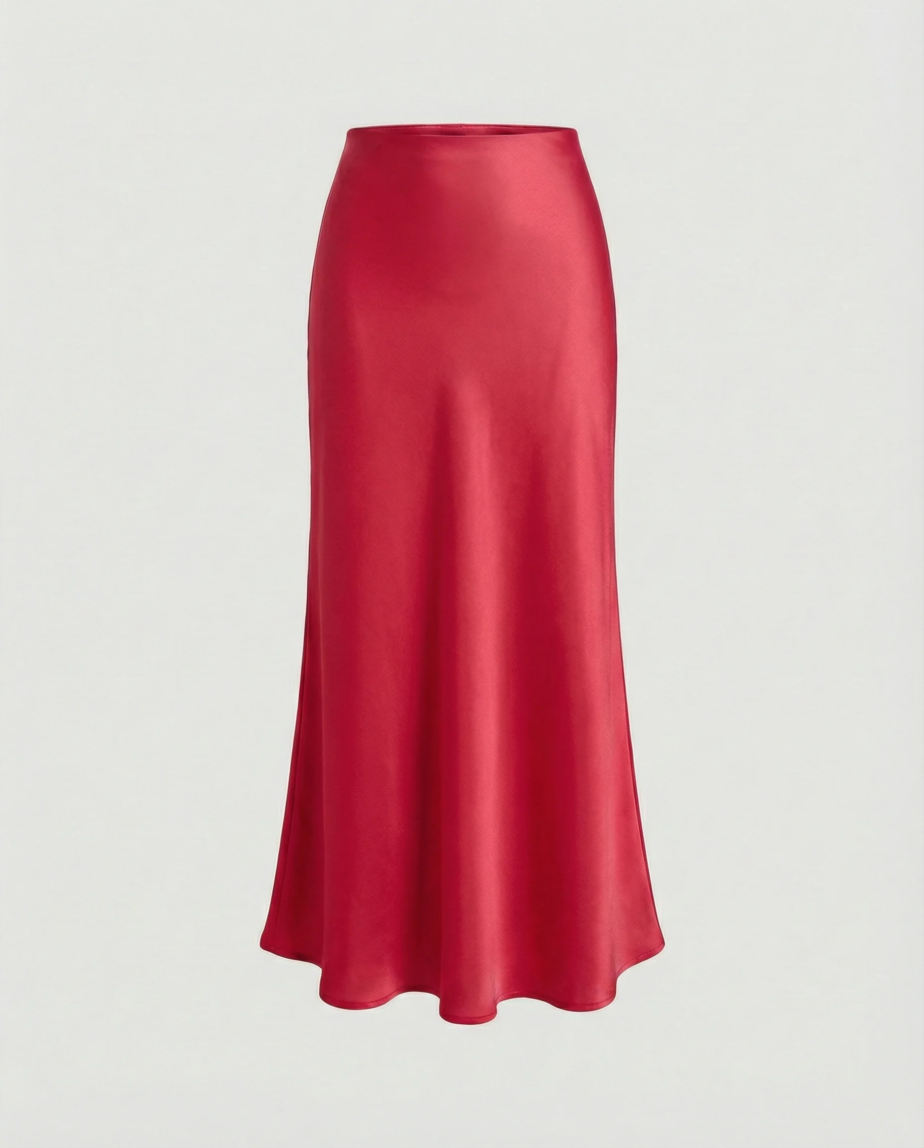 Damen Satin-Midirock mit fließendem Schnitt und hohem Bund Heidi Mode - Image 7