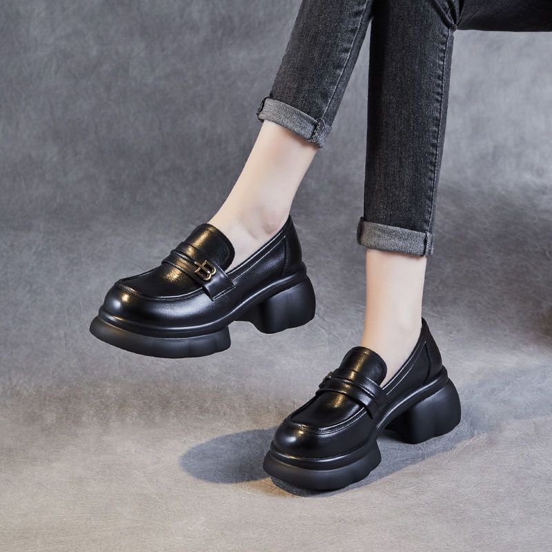 Damen schicke Loafer mit modischem Plateau und eleganter Schnalle Heidi Mode - Image 2