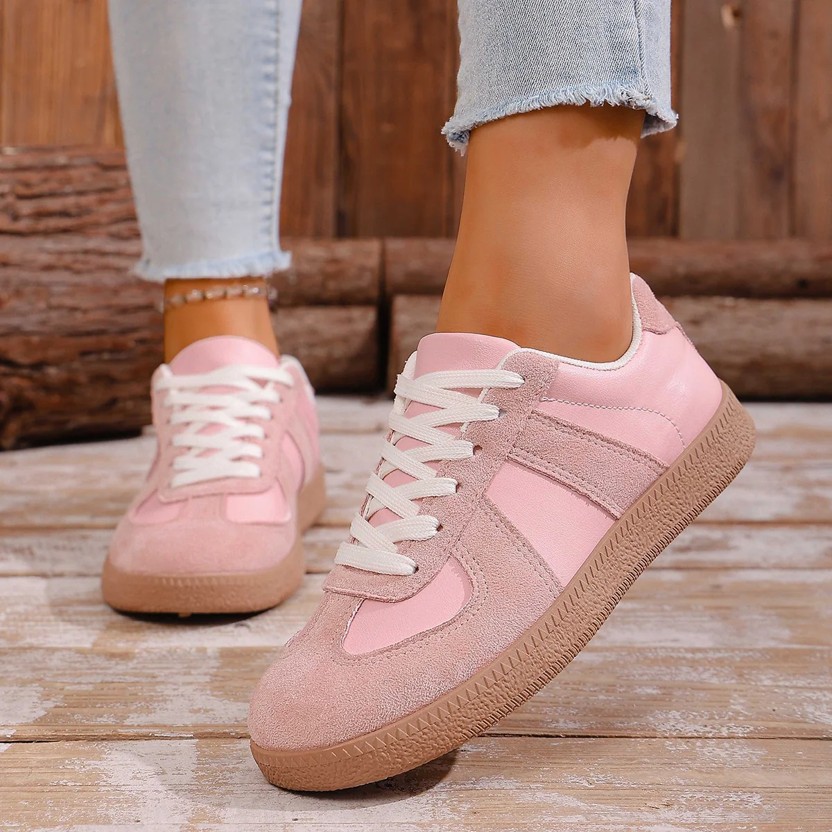 Damen Schnür-Sneaker aus Wildleder und Kunstleder Heidi Mode - Image 2