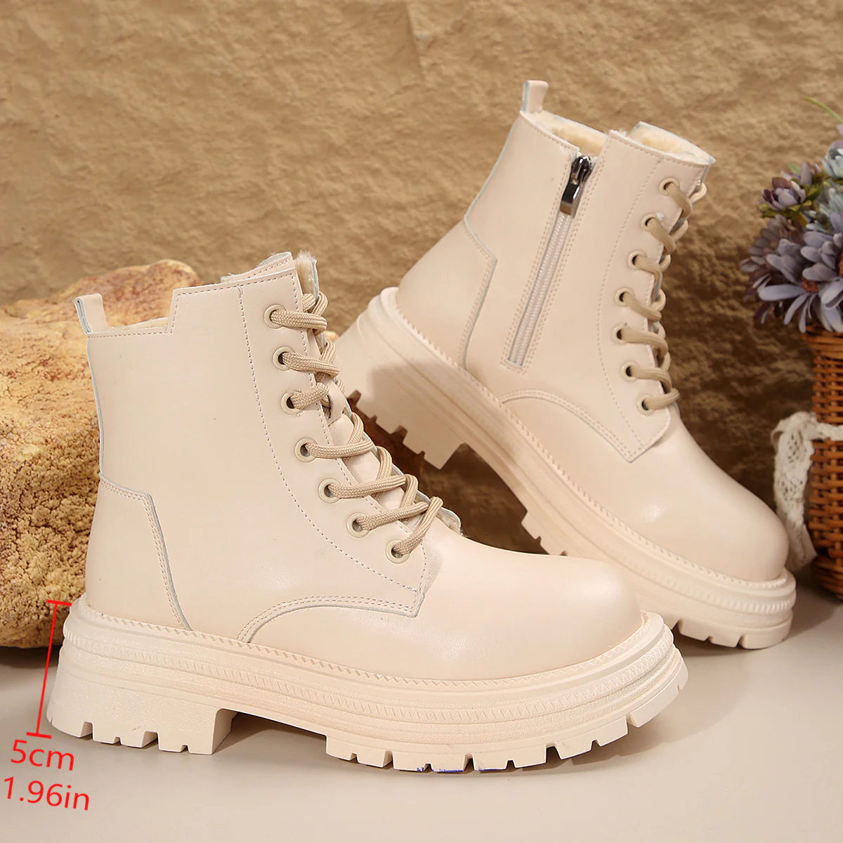 Damen Schnürboots mit robustem Profil und modischem Reißverschluss Heidi Mode - Image 6