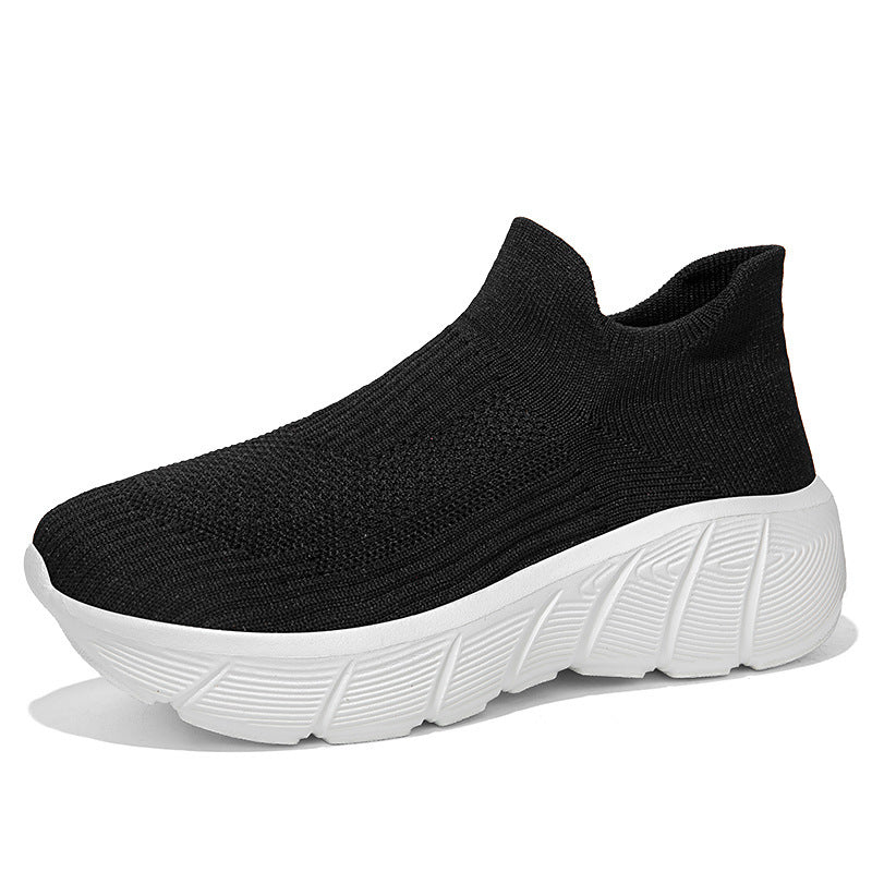 Damen Schnürlose Freizeitsneaker mit flexiblem Strick-Obermaterial Heidi Mode - Image 5