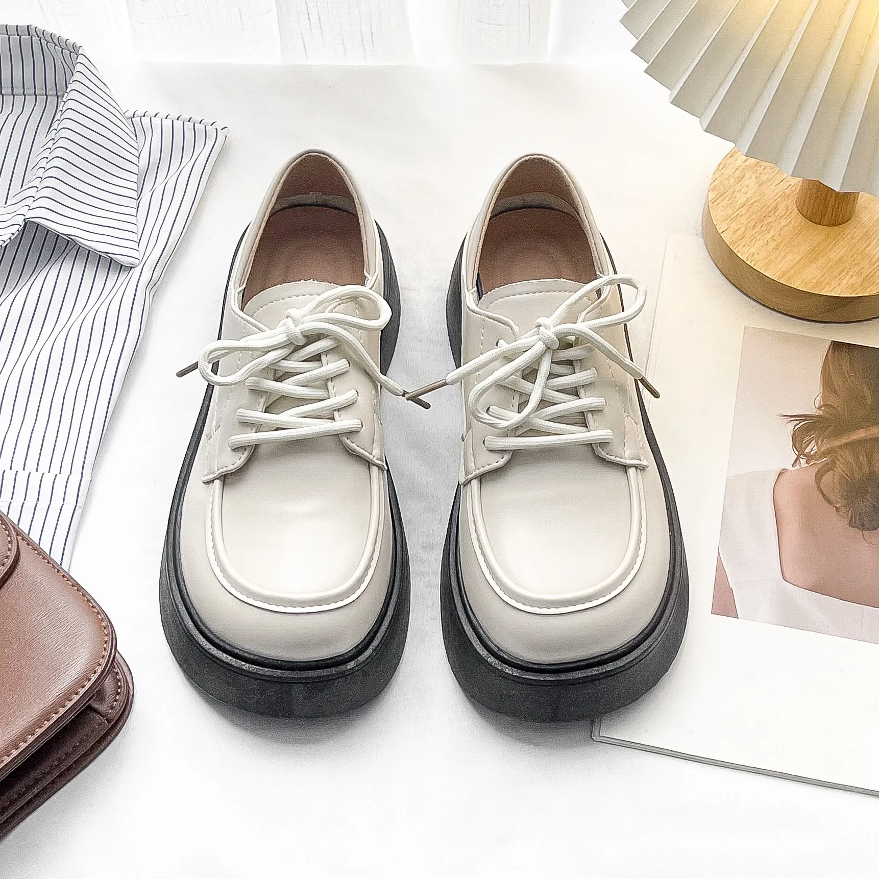 Damen Schnürschuhe mit modischem Plateau und edlem Obermaterial Heidi Mode - Image 7
