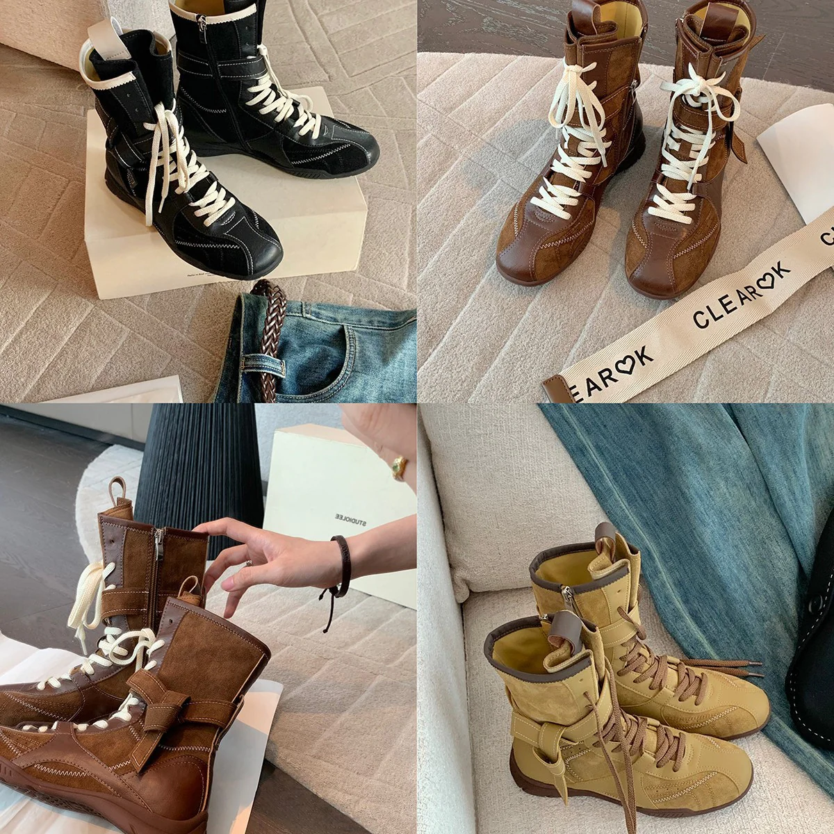 Damen Schnürstiefel Heidi Mode