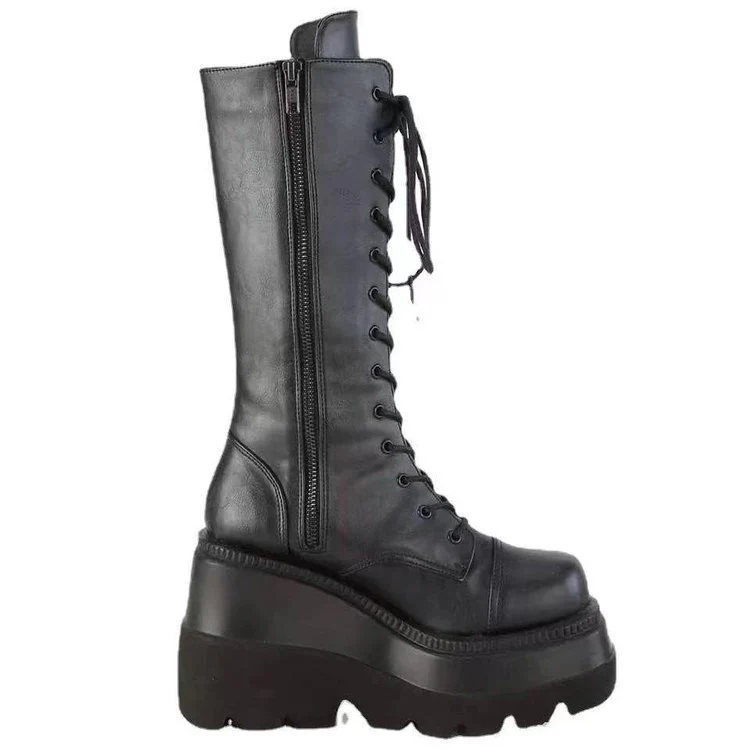Damen Schnürstiefel im Urban-Style mit stabiler Sohle Heidi Mode - Image 5