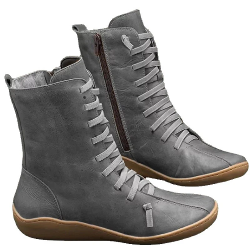 Damen Schnürstiefel mit elastischem Schaft und rutschfester Sohle Heidi Mode - Image 5