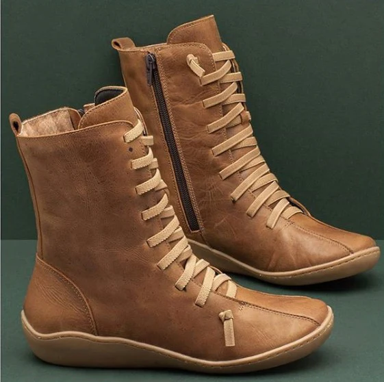 Damen Schnürstiefel mit elastischem Schaft und rutschfester Sohle Heidi Mode - Image 6
