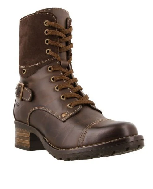 Damen Schnürstiefel mit robustem Design und modischer Schnalle Heidi Mode - Image 9