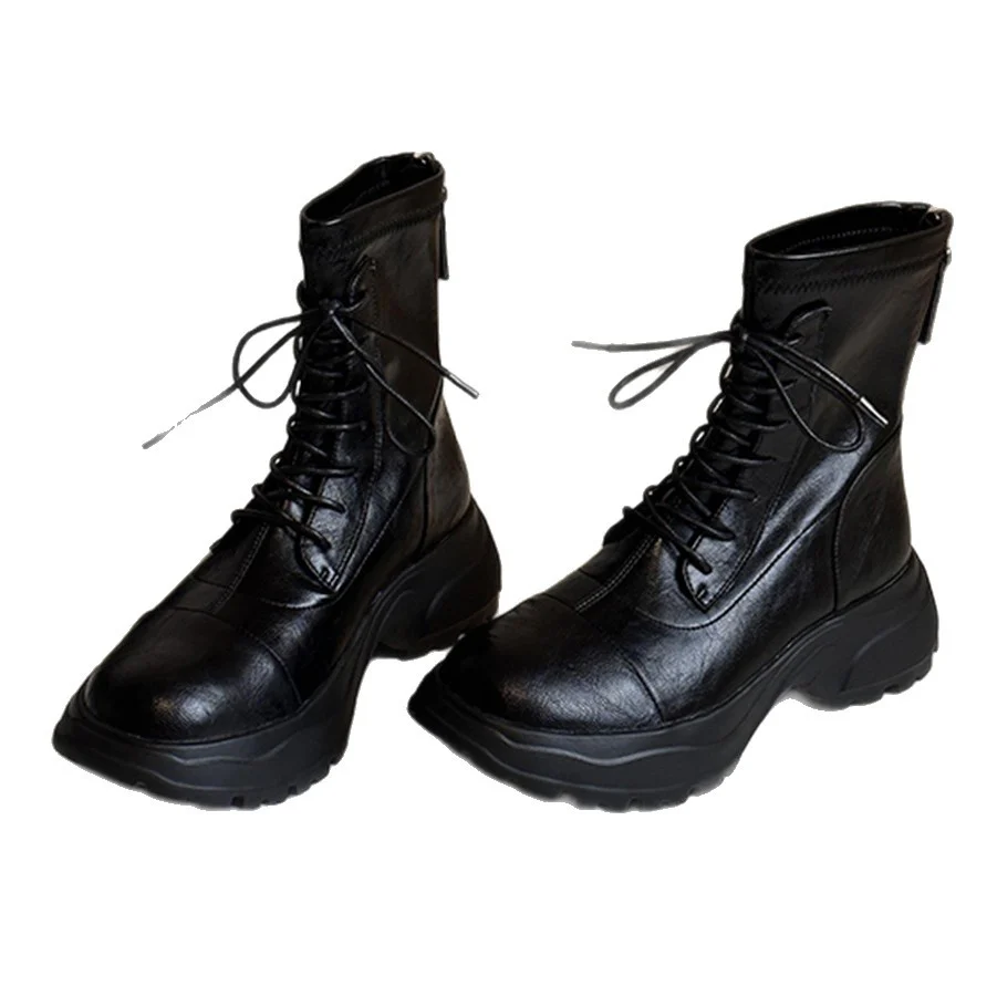 Damen Schnürstiefel mit rutschfester Sohle und probatem Reißverschluss Heidi Mode - Image 5