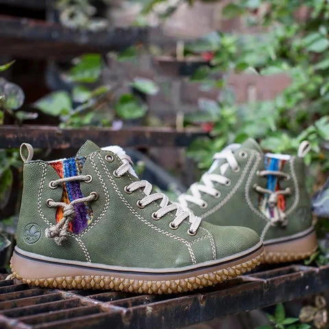 Damen Schnürstiefeletten mit gemütlichem Futter und robustem Sohlenprofil Heidi Mode - Image 7