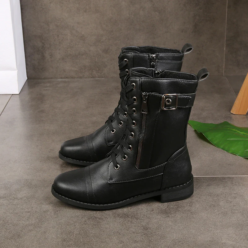 Damen Schnürstiefeletten mit Reißverschluss von Heidi Mode - Image 4