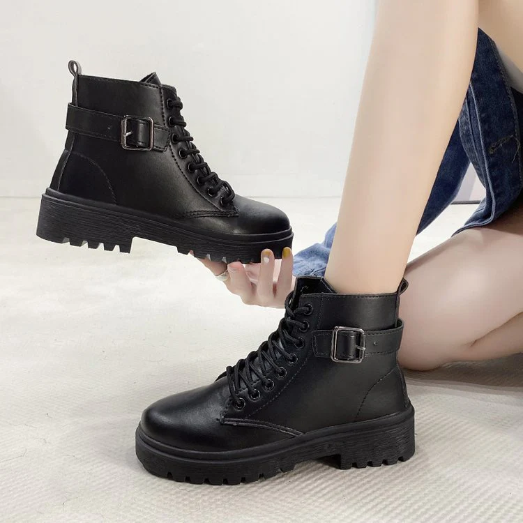 Damen Schnürstiefeletten mit robustem Profil und modischem Reißverschluss Heidi Mode - Image 2
