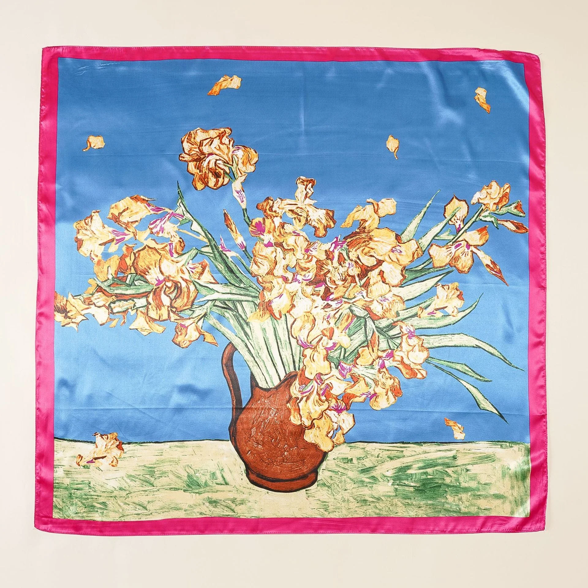 Damen Seidenschal mit Kunstvollem Floralem Design und Luxuriösem Glanz Heidi-Mode - Image 2
