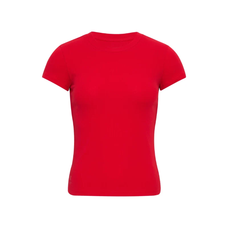 Damen Slim-Fit Sport T-Shirt American Style Kurzarm Baumwolle - Image 10