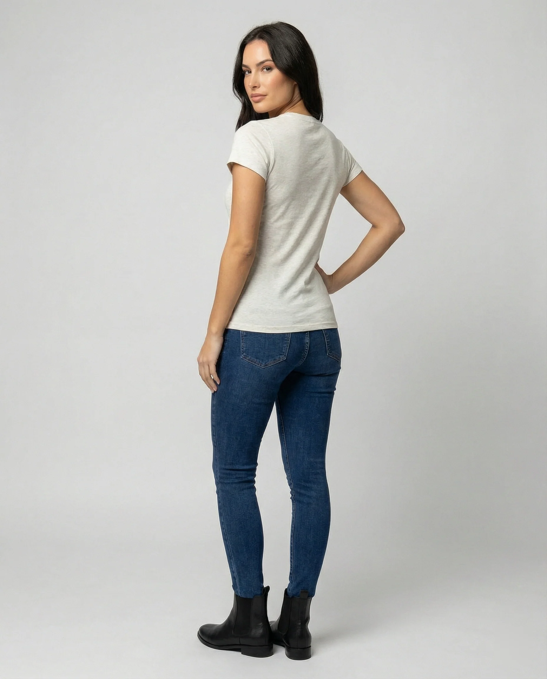 Damen Slim-Fit Sport T-Shirt American Style Kurzarm Baumwolle - Image 4