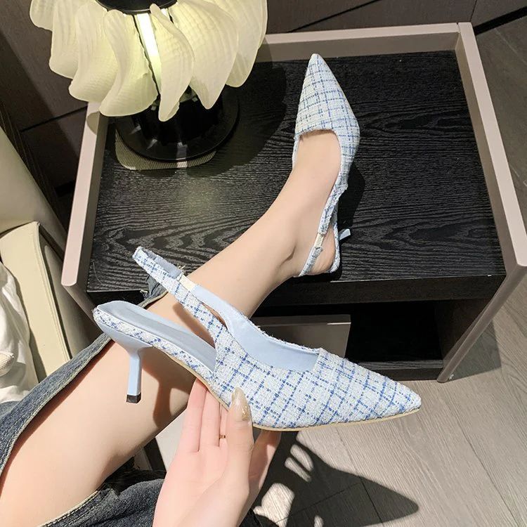 Damen Slingback-Pumps mit Elegantem Stoffmix und Modischem Absatz Heidi-Mode - Image 2