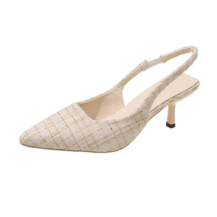 Damen Slingback-Pumps mit Elegantem Stoffmix und Modischem Absatz Heidi-Mode - Image 6