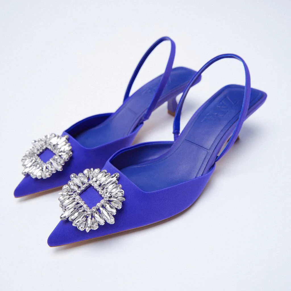 Damen Slingback-Pumps mit funkelndem Schmuck-Detail Heidi Mode - Image 4