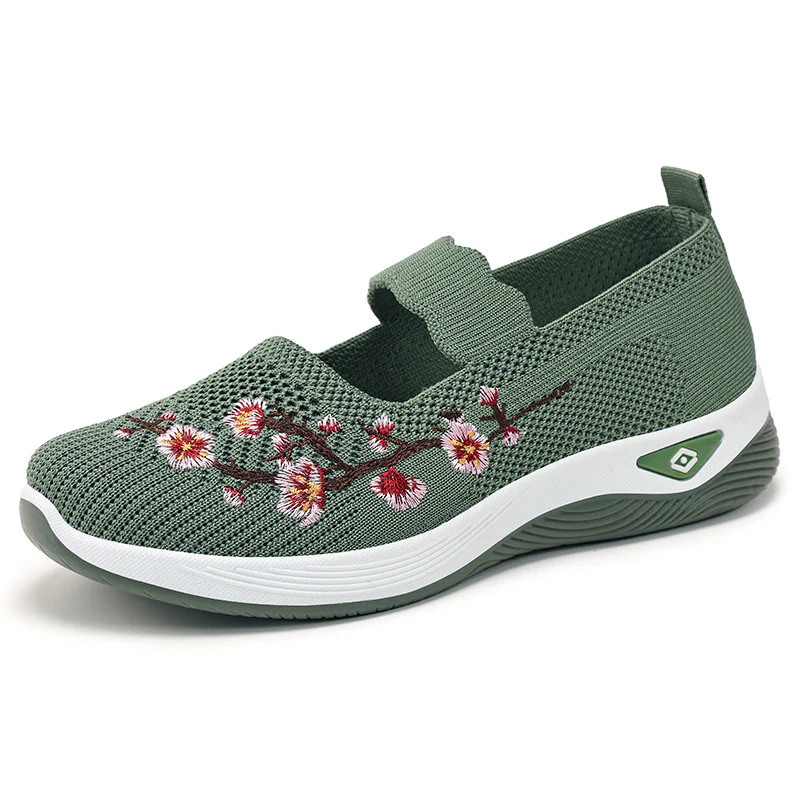 Damen Slip-On Ballerinas mit floralem Strickdesign Heidi Mode - Image 10
