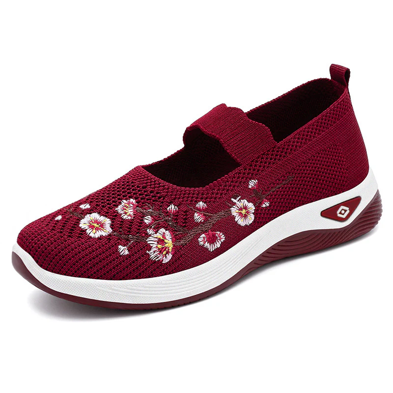 Damen Slip-On Ballerinas mit floralem Strickdesign Heidi Mode - Image 8