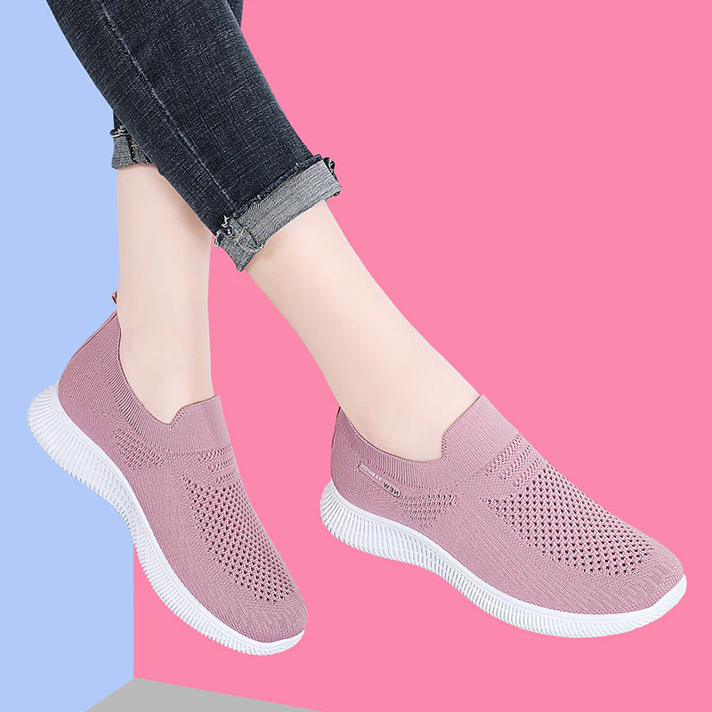 Damen Slip-On Freizeitschuhe mit atmungsaktivem Obermaterial und rutschfester Sohle Heidi Mode - Image 4