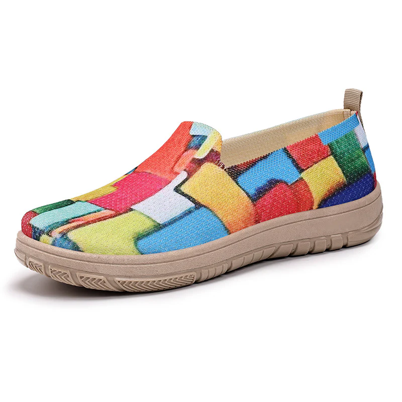 Damen Slip-On Freizeitschuhe mit buntem Katzendesign Heidi Mode - Image 6