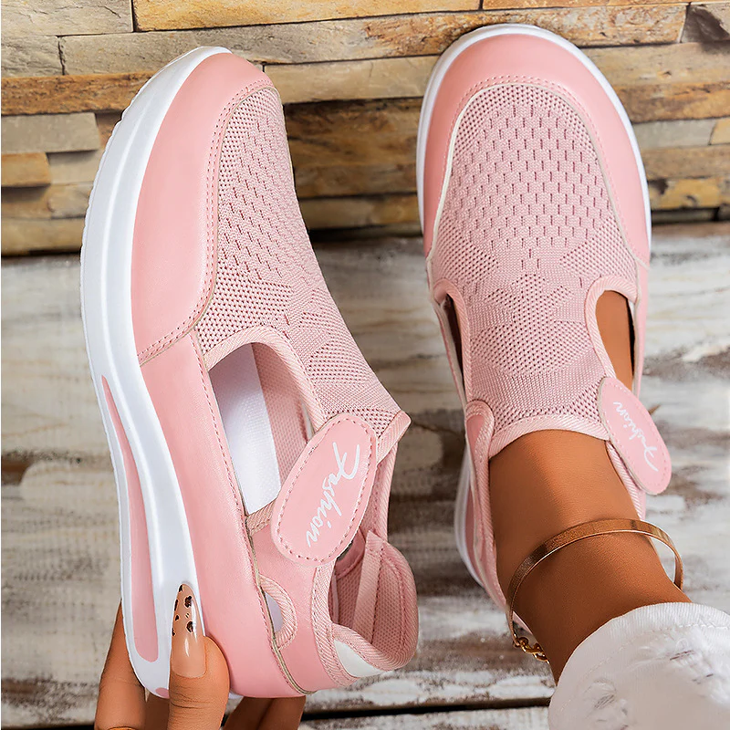 Damen Slip-On Freizeitschuhe mit elastischem Obermaterial und atmungsaktiver Sohle Heidi Mode - Image 9