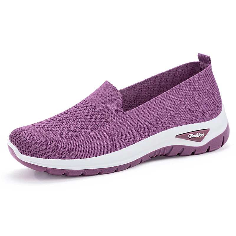 Damen Slip-On Laufschuhe mit luftdurchlässigem Strickdesign und dämpfender Sohle Heidi Mode - Image 4