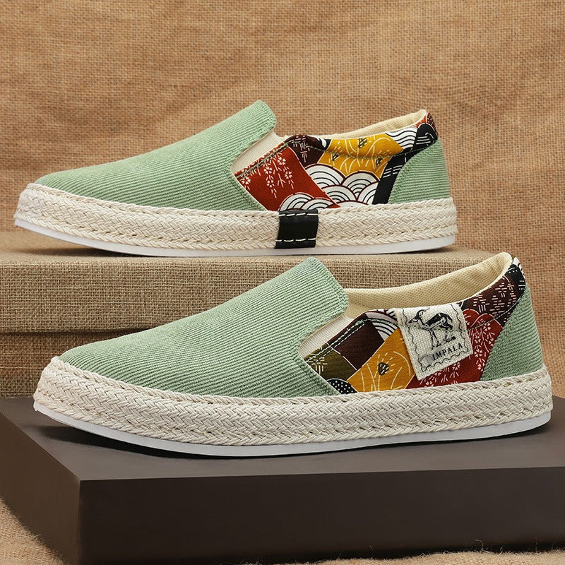 Damen Slip-On Schuhe mit buntem Design und rutschfester Sohle Heidi Mode
