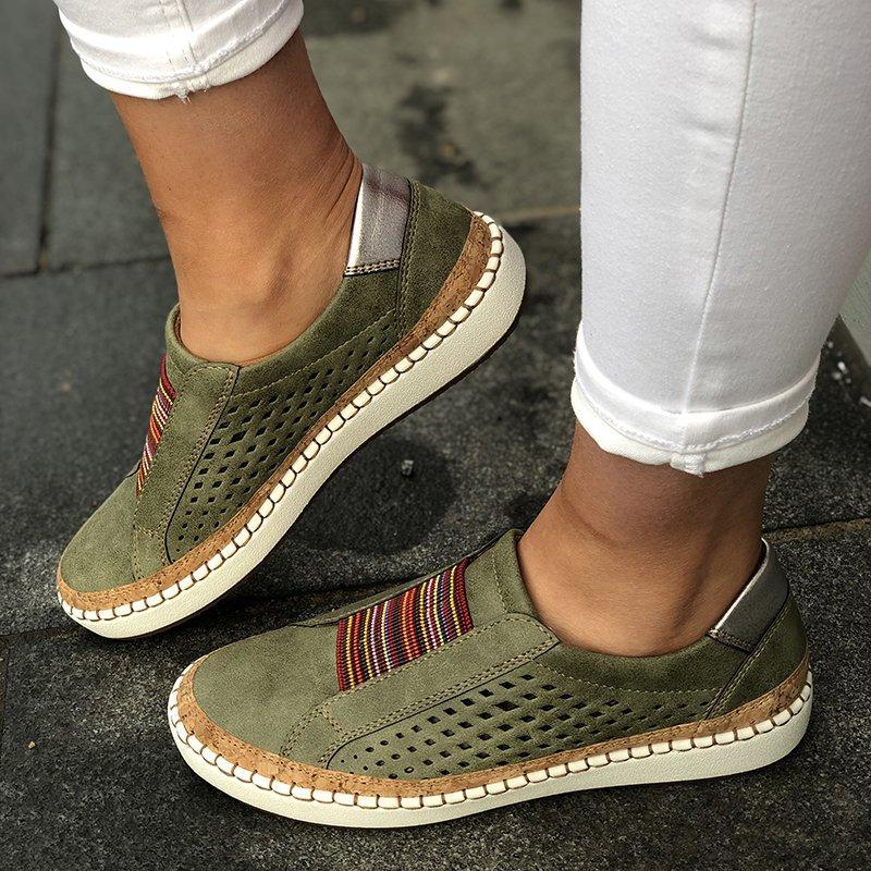 Damen Slip-On Sneaker mit atmungsaktiver Perforation und detailverliebtem Flair Heidi Mode - Image 7