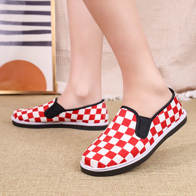 Damen Slip-On Sneaker mit Karomuster Heidi Mode - Image 3