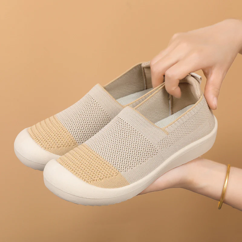 Damen Slip-On Sneakers mit atmungsaktivem Mesh-Obermaterial Heidi Mode