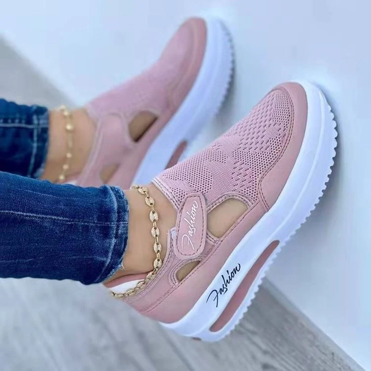 Damen Slip-On Sneakers mit atmungsaktivem Mesh-Obermaterial und rutschfester Sohle Heidi Mode - Image 2
