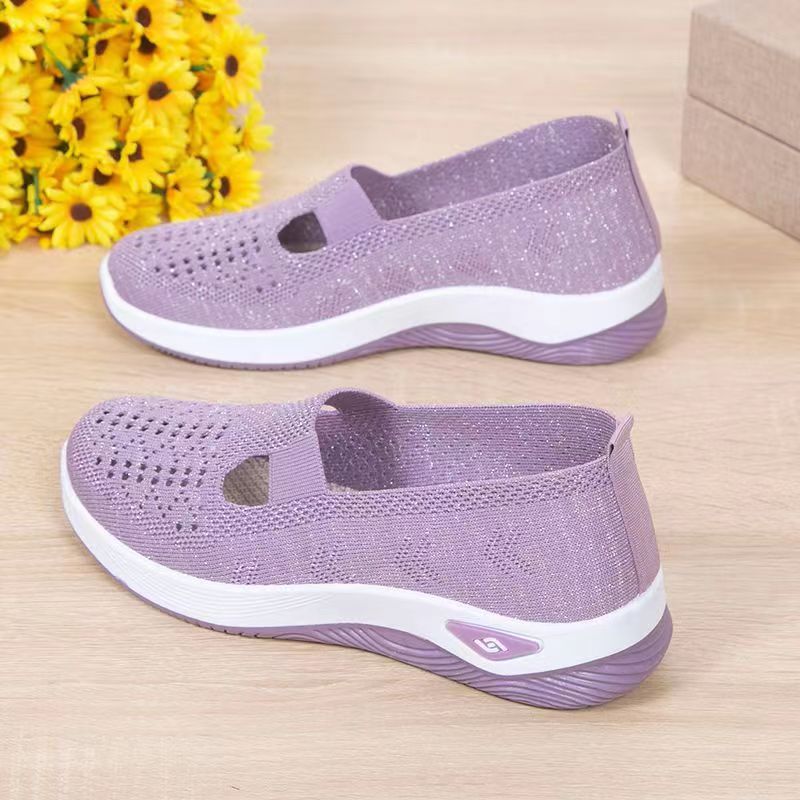 Damen Slip-On Sneakers mit atmungsaktivem Strick-Obermaterial und flexibler Sohle Heidi Mode - Image 4