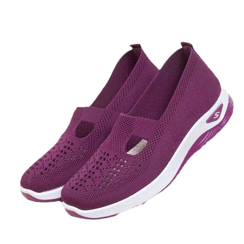 Damen Slip-On Sneakers mit atmungsaktivem Strick-Obermaterial und flexibler Sohle Heidi Mode - Image 5