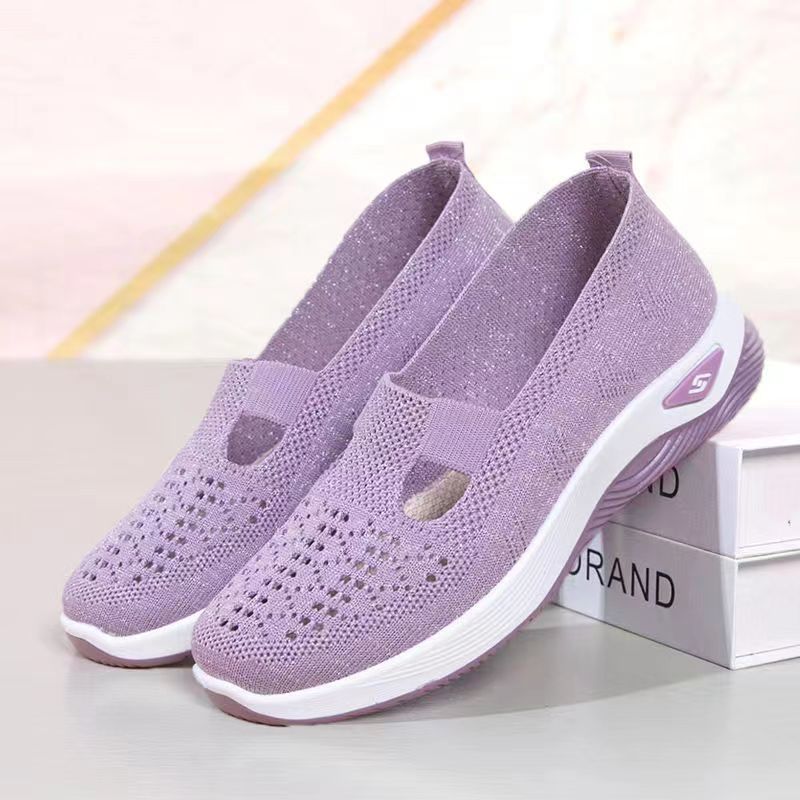 Damen Slip-On Sneakers mit atmungsaktivem Strick-Obermaterial und flexibler Sohle Heidi Mode - Image 7