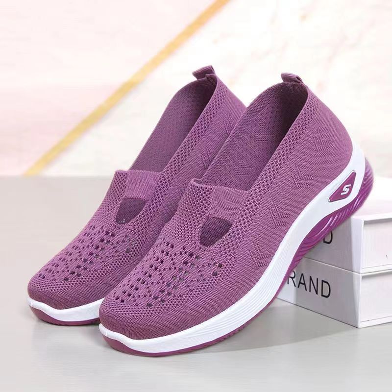 Damen Slip-On Sneakers mit atmungsaktivem Strick-Obermaterial und flexibler Sohle Heidi Mode - Image 9
