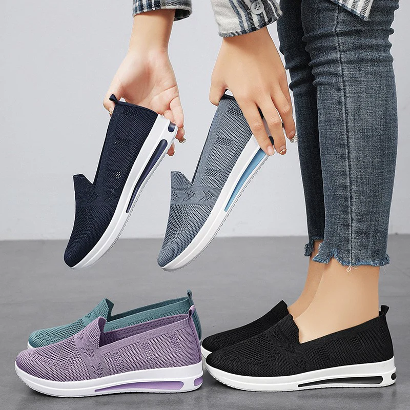 Damen Slip-On Sneakers mit atmungsaktivem Strickdesign und dämpfender Sohle Heidi Mode - Image 3