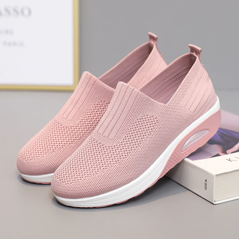 Damen Slip-On Sneakers mit atmungsaktivem Strickobermaterial von Heidi Mode - Image 2