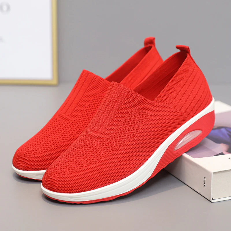 Damen Slip-On Sneakers mit atmungsaktivem Strickobermaterial von Heidi Mode - Image 4
