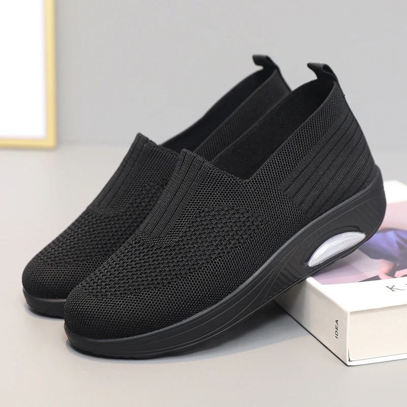 Damen Slip-On Sneakers mit atmungsaktivem Strickobermaterial von Heidi Mode - Image 6