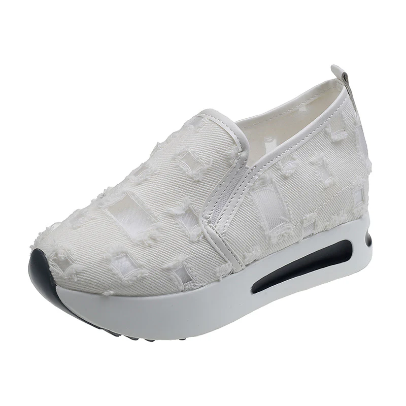 Damen Slip-On Sneakers mit atmungsaktiver Mesh-Oberfläche und elastischem Innenfutter Heidi Mode - Image 5