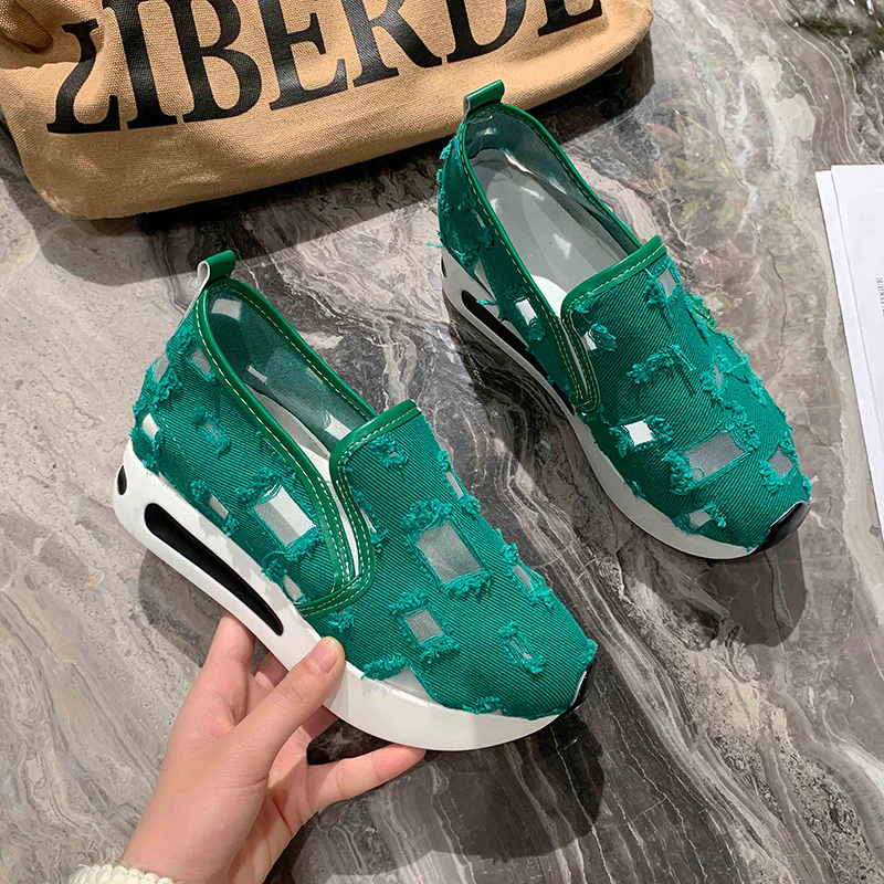 Damen Slip-On Sneakers mit atmungsaktiver Mesh-Oberfläche und elastischem Innenfutter Heidi Mode - Image 8