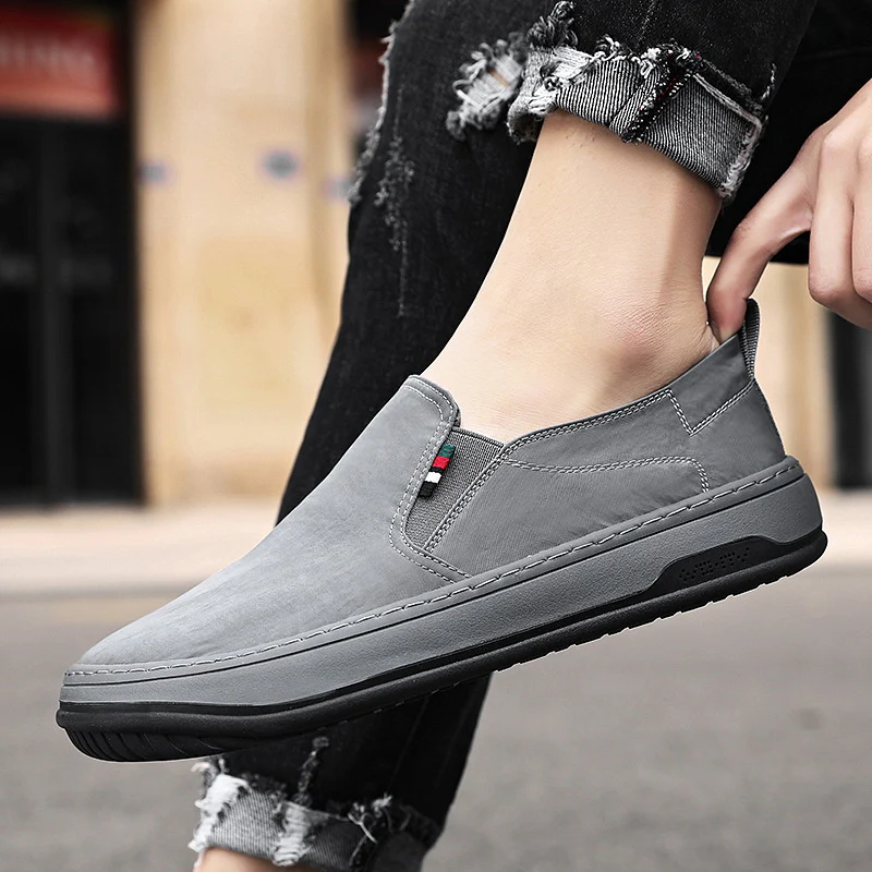 Damen Slip-On Sneakers mit atmungsaktiver Oberflächenstruktur Heidi Mode