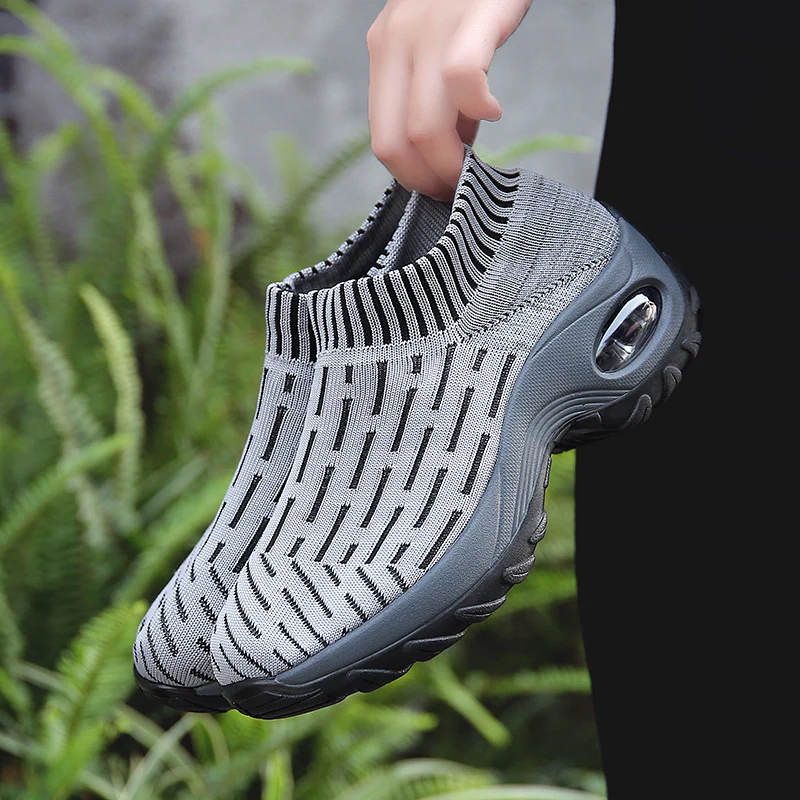 Damen Slip-On Sneakers mit atmungsaktiver Strick-Oberfläche und stoßdämpfendem Fußbett Heidi Mode - Image 4