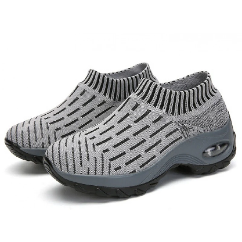 Damen Slip-On Sneakers mit atmungsaktiver Strick-Oberfläche und stoßdämpfendem Fußbett Heidi Mode - Image 6