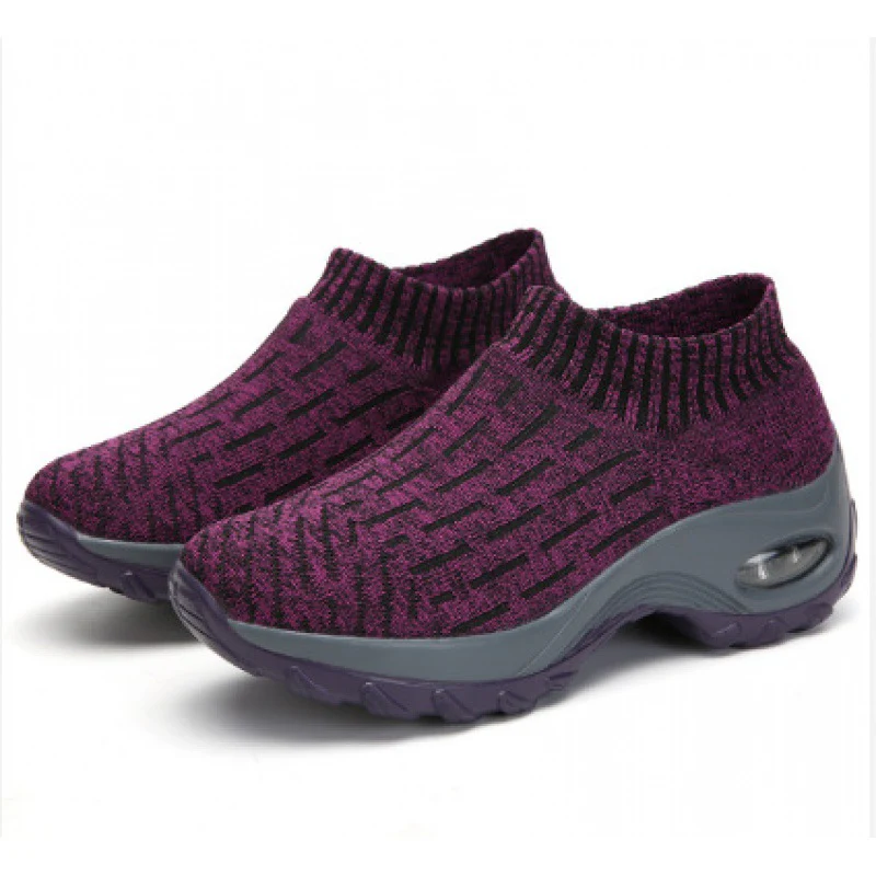 Damen Slip-On Sneakers mit atmungsaktiver Strick-Oberfläche und stoßdämpfendem Fußbett Heidi Mode - Image 7