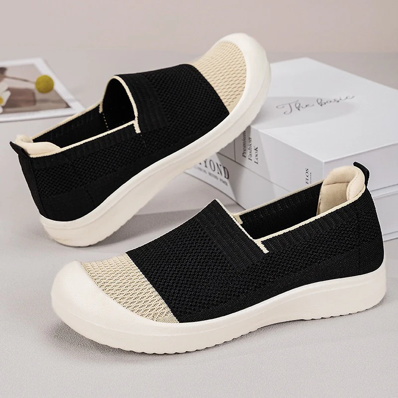 Damen Slip-On Sneakers mit elastischem Einstieg und atmungsaktivem Obermaterial Heidi Mode - Image 3