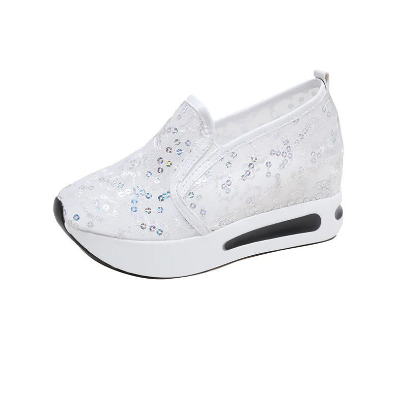 Damen Slip-On Sneakers mit elegantem Spitzenmuster und dämpfendem Fußbett Heidi Mode - Image 5