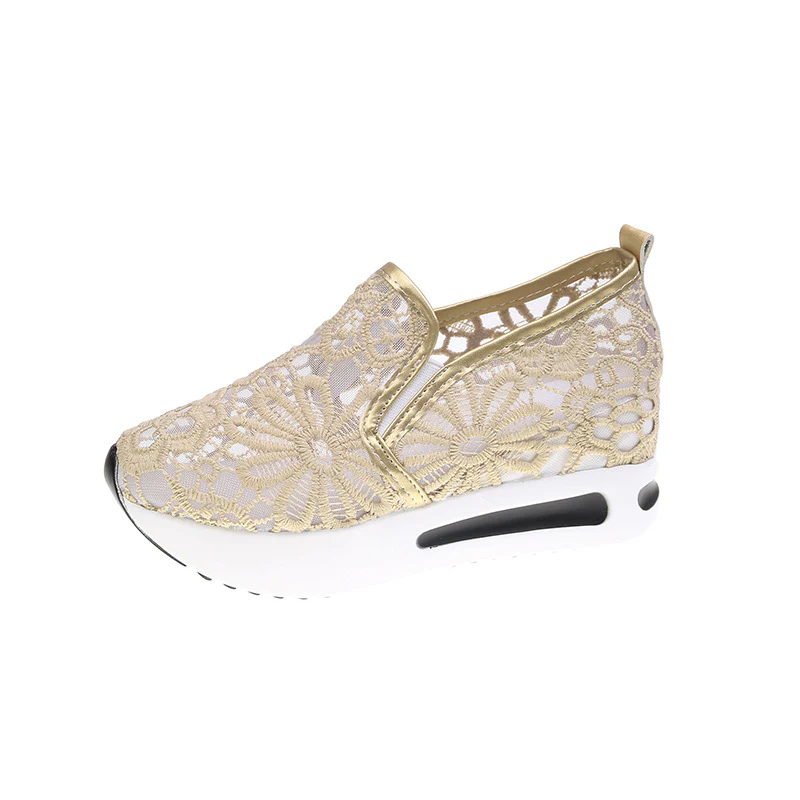 Damen Slip-On Sneakers mit eleganter Spitzenoberfläche und bequemer Dämpfung Heidi Mode - Image 7